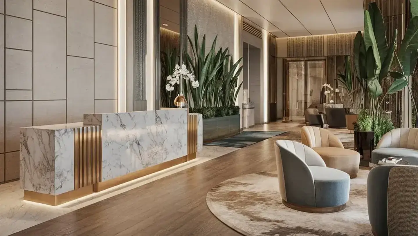 Luxury hotel reception